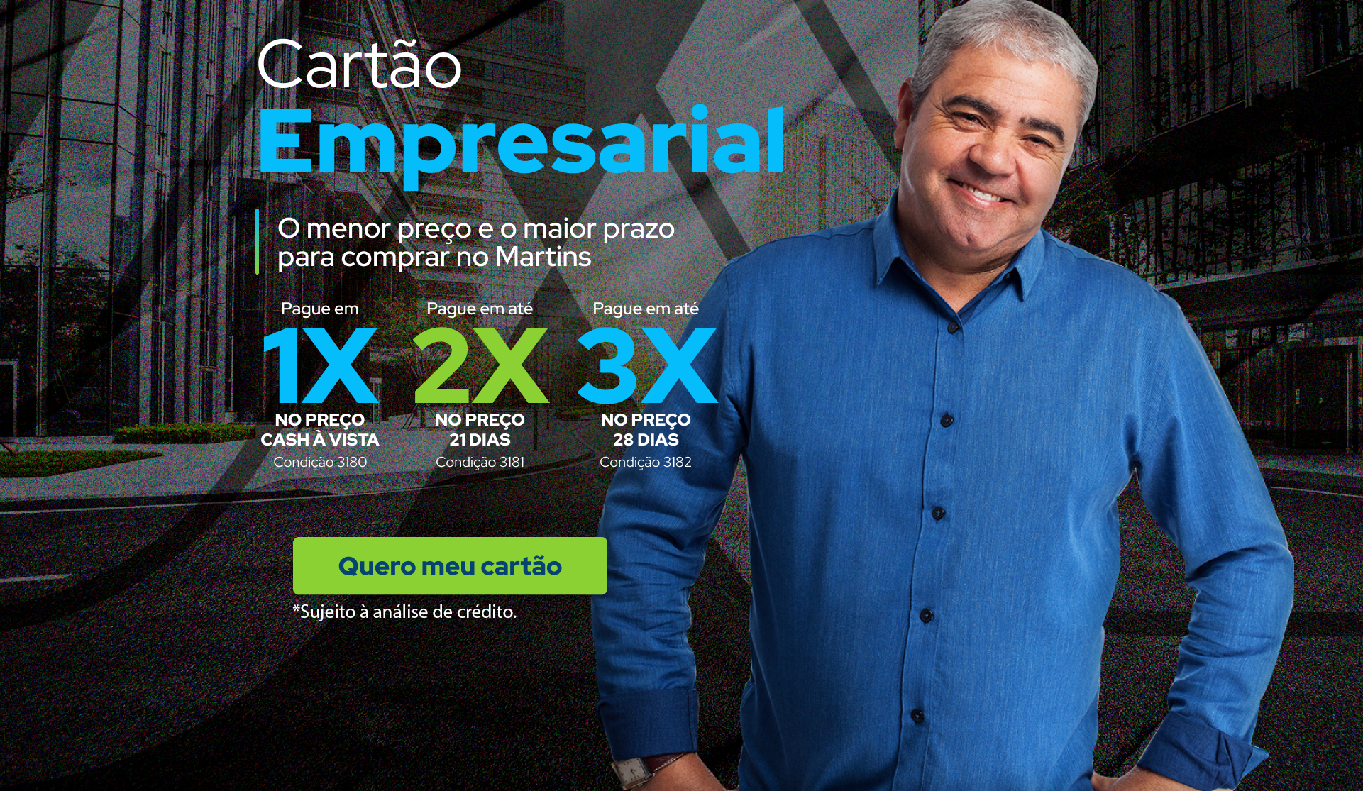Banner Tribanco exibindo as condições do cartão